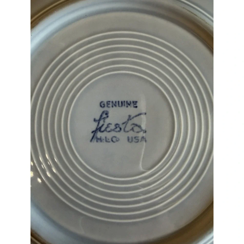 Set Of 2 Vintage Gray Fiestaware 9 1/2